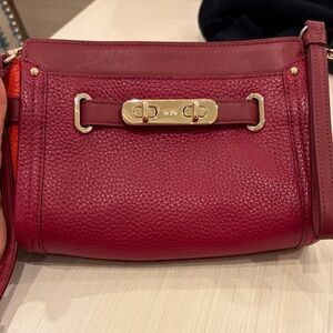 COACH Red Leather Crossbody Bag